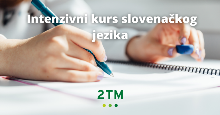 Group of students learning Slovenian language.
