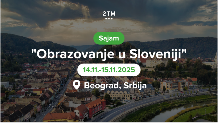 Najava sajma Obrazovanje u Sloveniji 2025 u Srbiji.