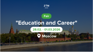 2TM booth at the international Education and Career exhibition in Moscow.